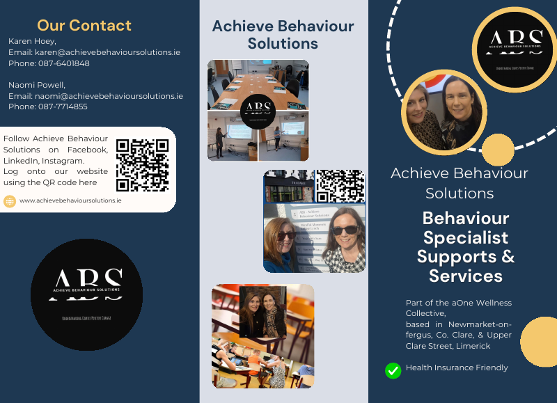 Chartered Behavioural Psychologists providing Positive Behaviour Support for families, schools, practitioners and intellectual disability services across Ireland
